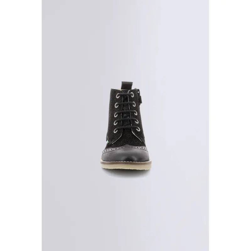 TYROL NOIR BRILLANT BOTTINES Cuir Fille