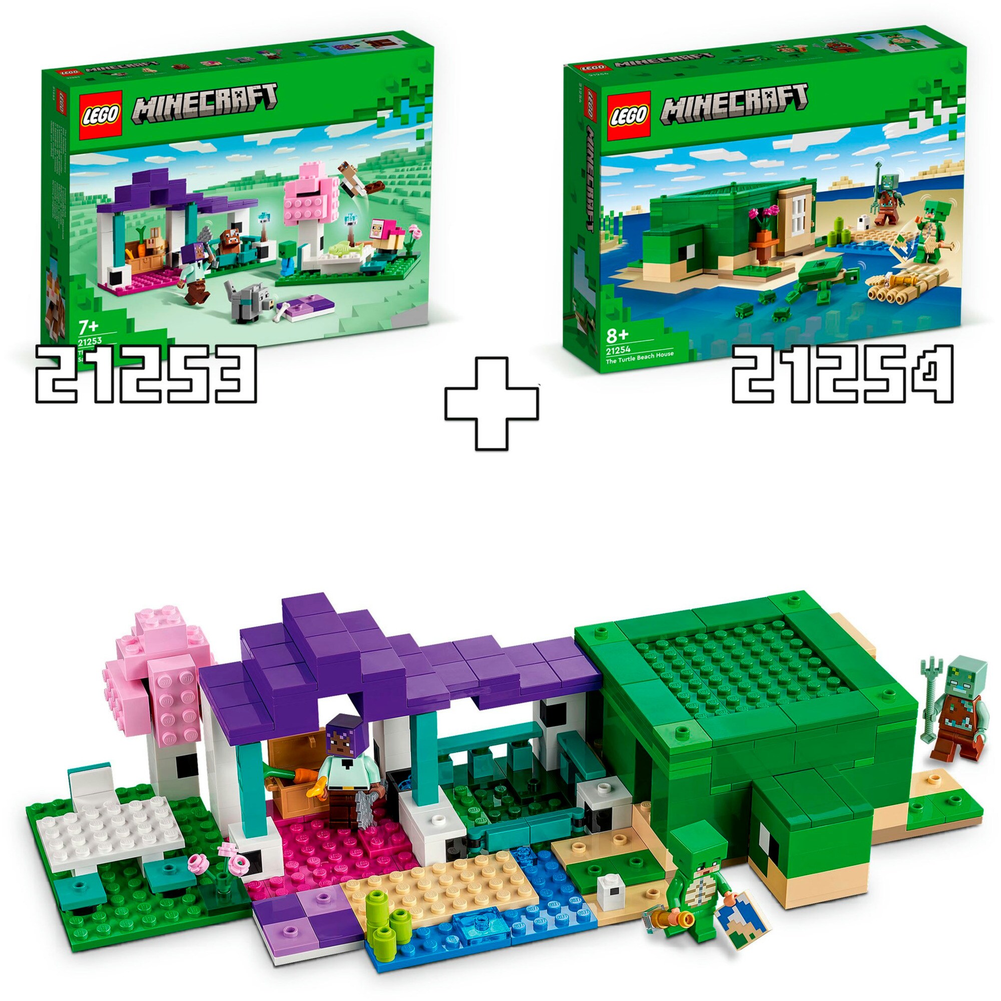 LEGO Konstruktionsspielzeug Minecraft Das Tierheim