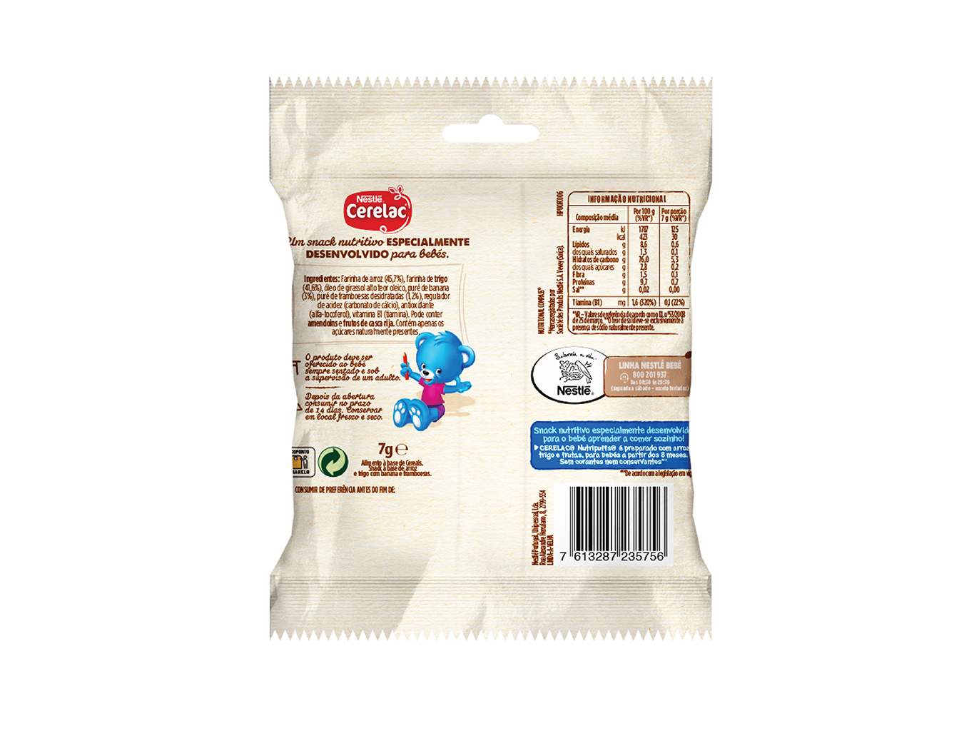 SNACK CERELAC NUTRIPUFFS FRAMBOESA 7G