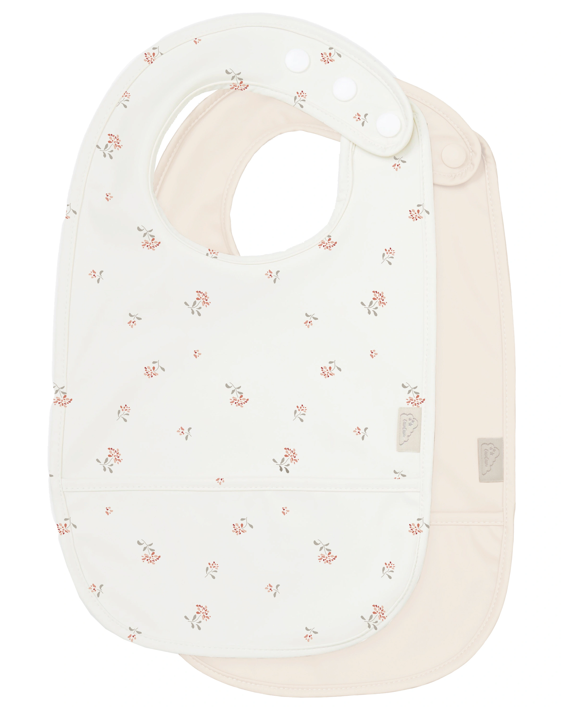 Lätzchen mit Auffangtasche POPPIES 2er-Pack in dusty rose