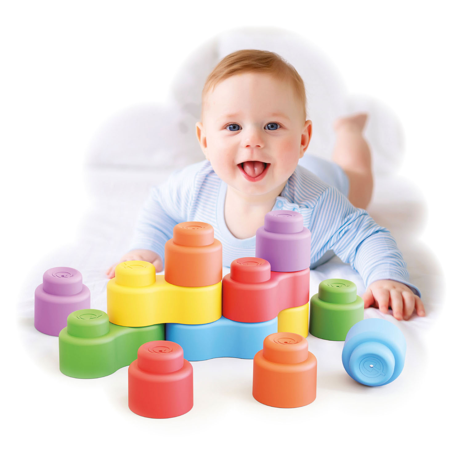 Quercetti Momy Soft Bouwblokken, 12dlg.