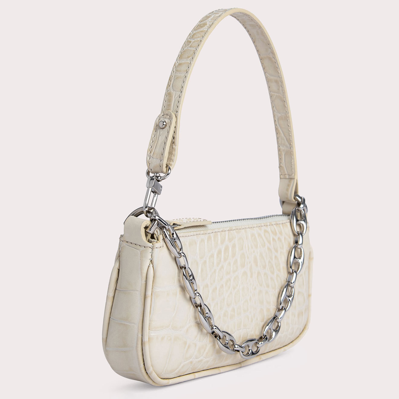 By Far Sac à main en Cuir Mini Rachel crème -  9.5xx19 cm