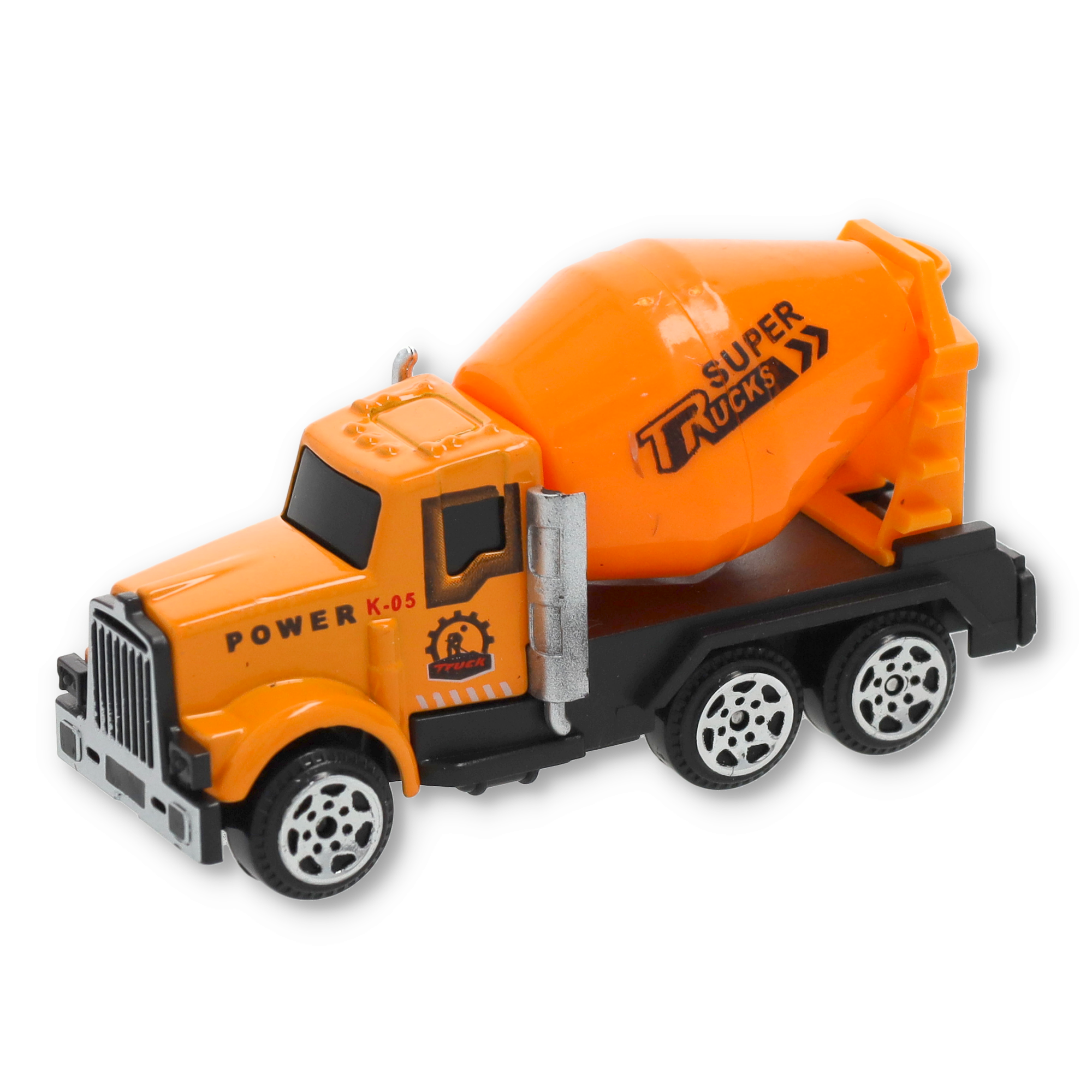(6er Set) 1:64 Spielzeug Truck Kinder Baustellen Fahrzeug - Orange