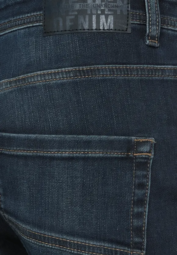 Regular Fit Jeans - deep blue vintage wash