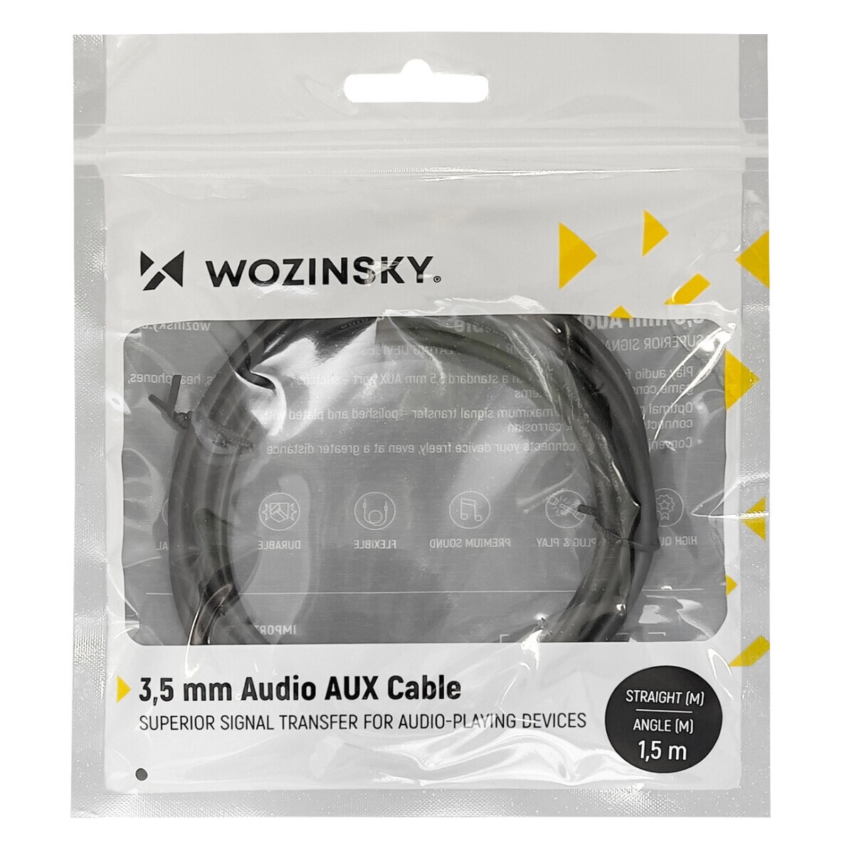 AUX-Kabel gewinkelt Miniklinkenkabel Schwarz 1,5m
