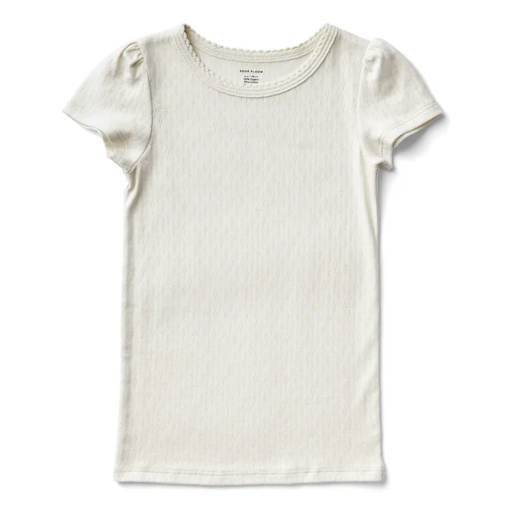 Soor Ploom T-Shirt Pointelle Pouf | Ecru