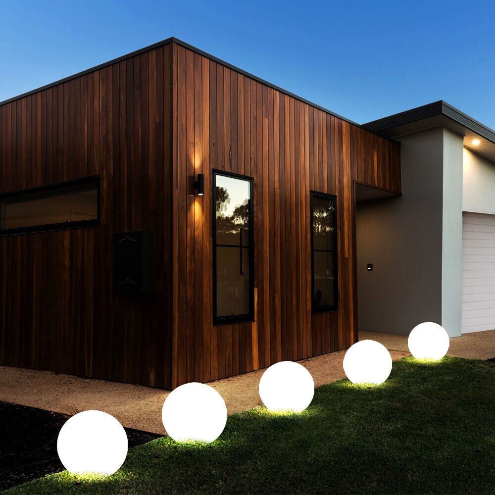 5x LED Solar Stecklampen, Kugelform, 30 cm, SOLAR