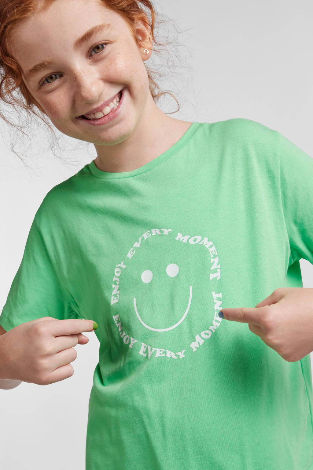 PIECES KIDS T-shirt PKFIBBI met printopdruk frisgroen
