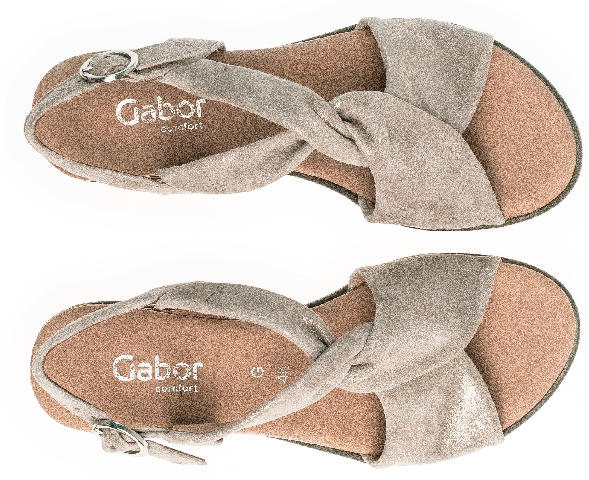 Gabor Keilsandalette »GENUA«  , Sommerschuh, Sandale, Keilabsatz, mit Metallic-Effekt