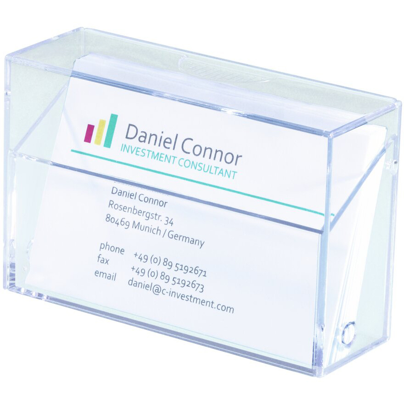 Sigel Visitenkartenbox, transparent