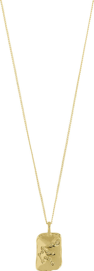 Pilgrim AQUARIUS recycled Zodiac Sign necklace, gold-plated Guld