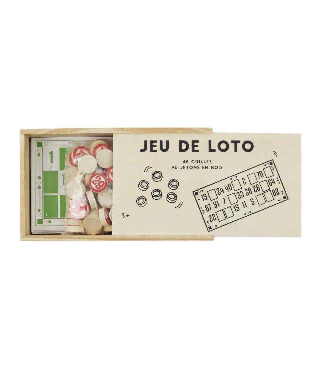 Jeu de loto 48 grilles 90 jetons