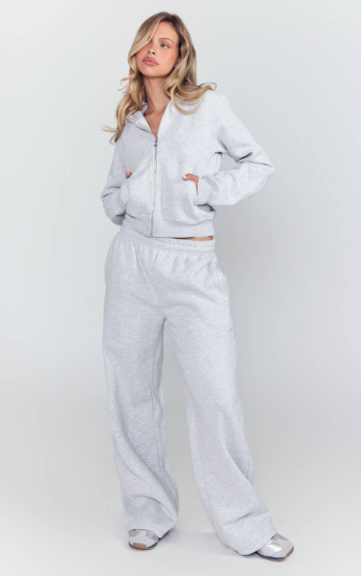 Gris Cendré Sweat À Casynthétiqueche Court Zippé