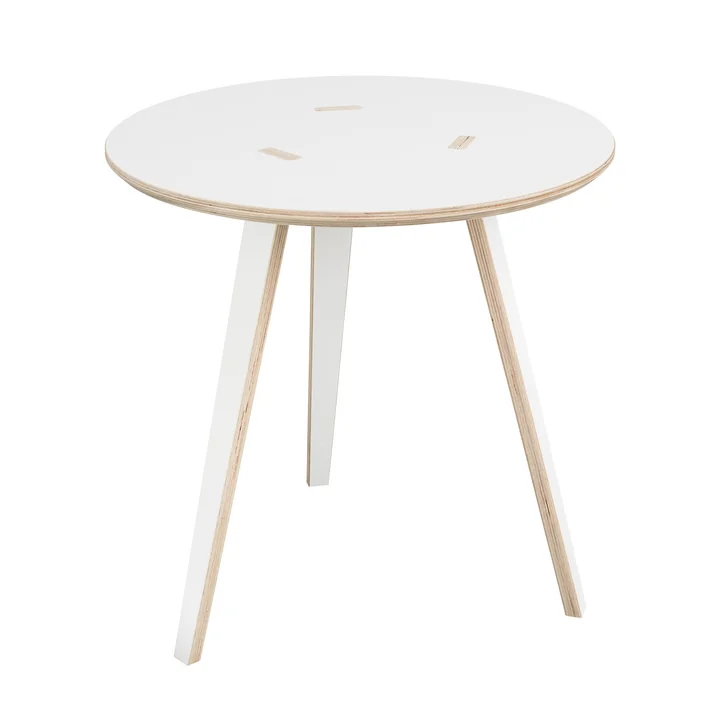 Tojo - rund Beistelltisch, Ø 50 x H 50 cm, weiss