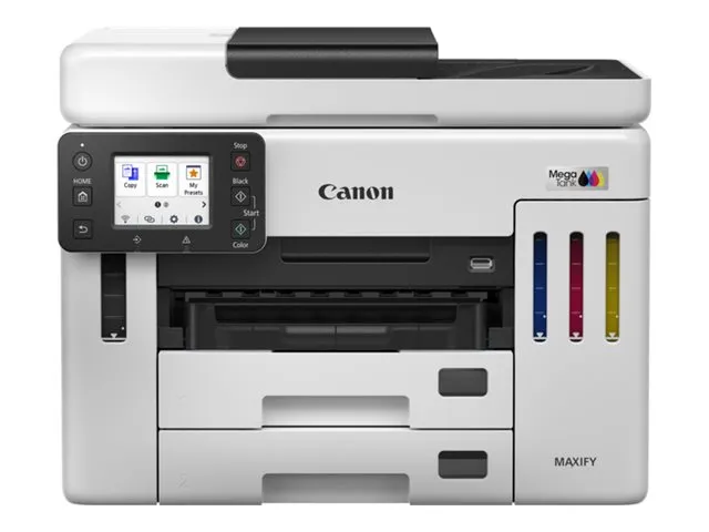Canon MAXIFY GX7150 MegaTank - Multifunktionsprinter - farve - blækprinter - CISS - Legal (216 x 356 mm), A4 (210 x 297 mm) (original) - A4/Legal (medie) - op til 24 ipm (udskriver) - 600 ark - 33.6 Kbps - USB 2.0, Wi-Fi(n), LAN