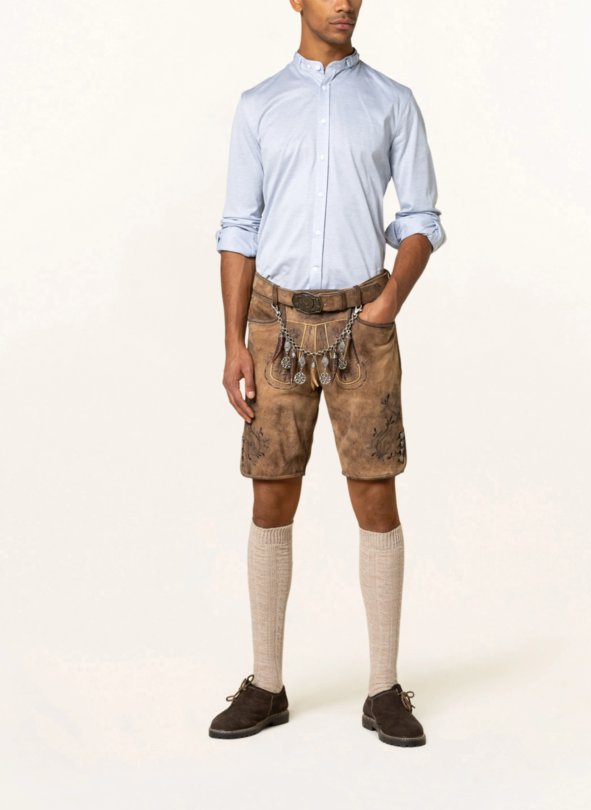 Gottseidank Trachtenhemd LENZ Extra Slim Fit mit Stehkragen