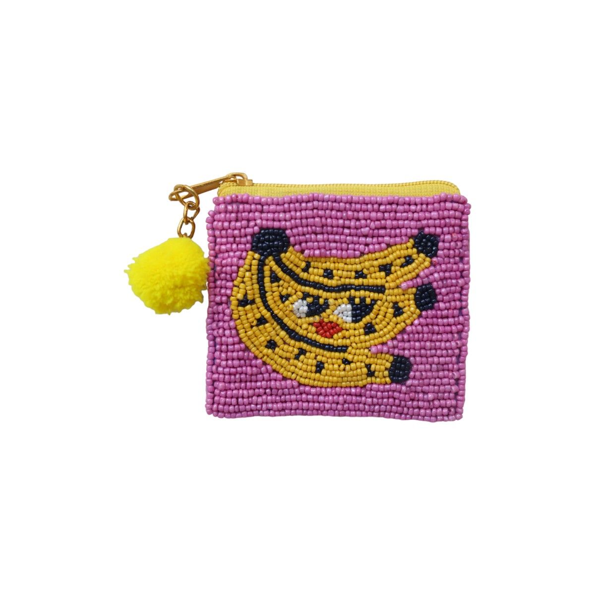Petit porte-monnaie en perles bananes - Copacabana party ! Pondie Chérie