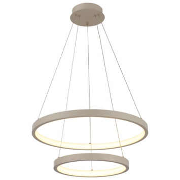 KARWEI hanglamp June 3-step dim beige 38W Ø55cm
