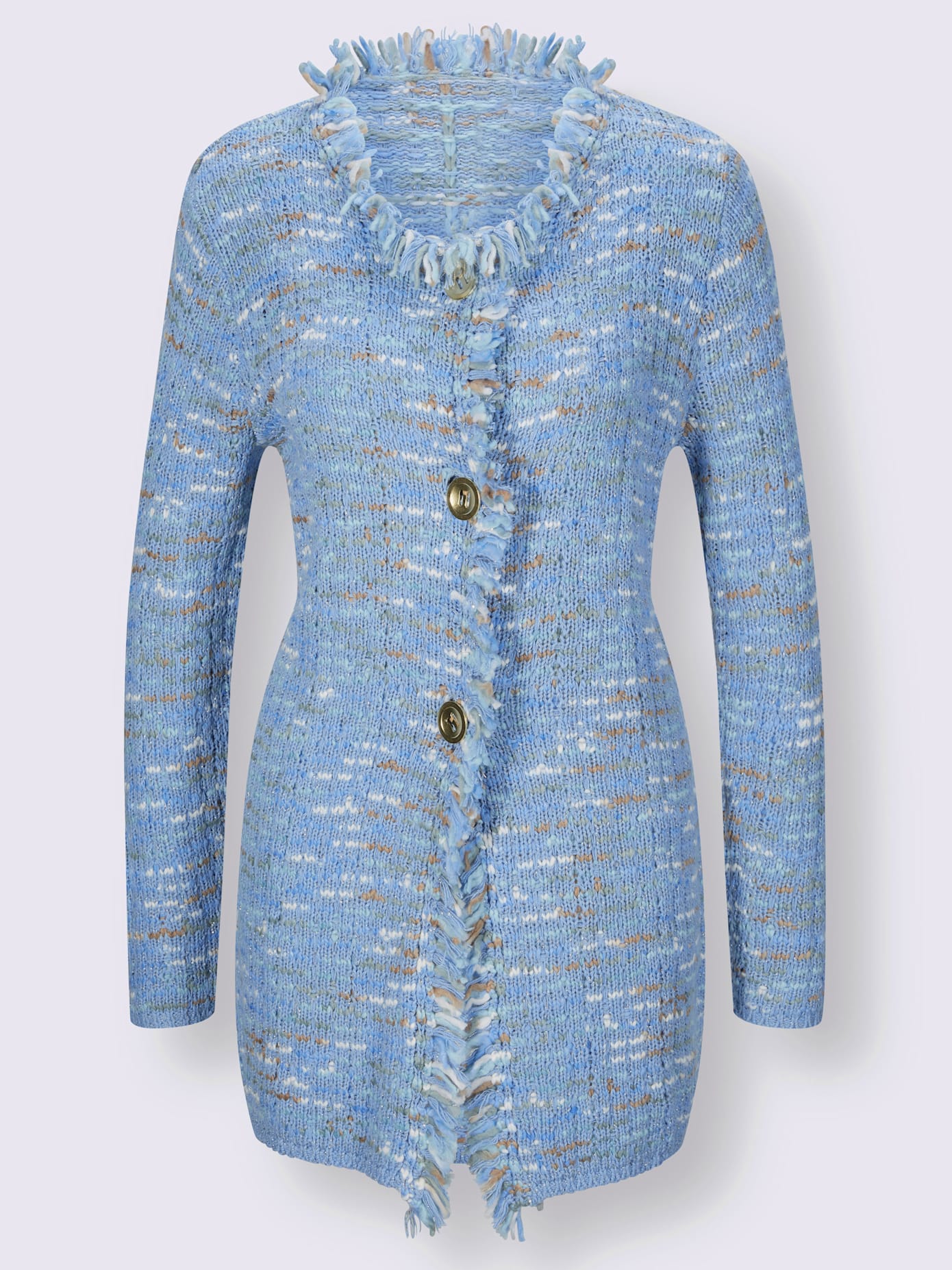 Veste en tricot coupe longue tendance