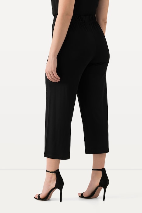 Slinky-Culotte, wadenlang, weites Bein, Elastikbund