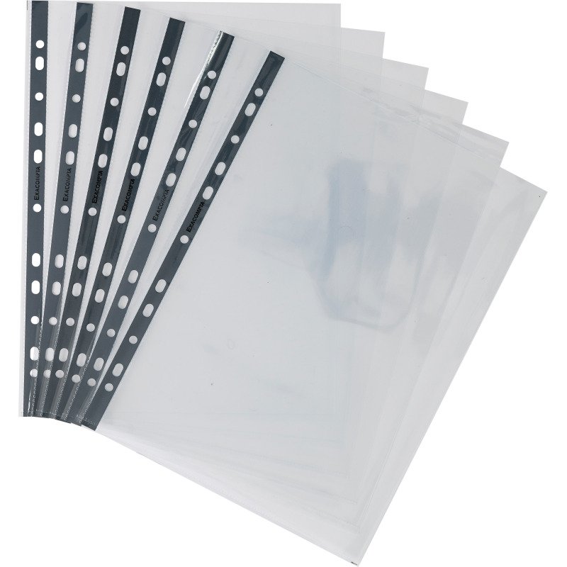 Pochettes perforées Exacompta A4 polypropylène lisse 9/100e - Etui de 100