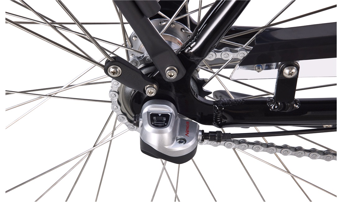 El-cykel City herre 36V-10,4Ah 3-gear sort