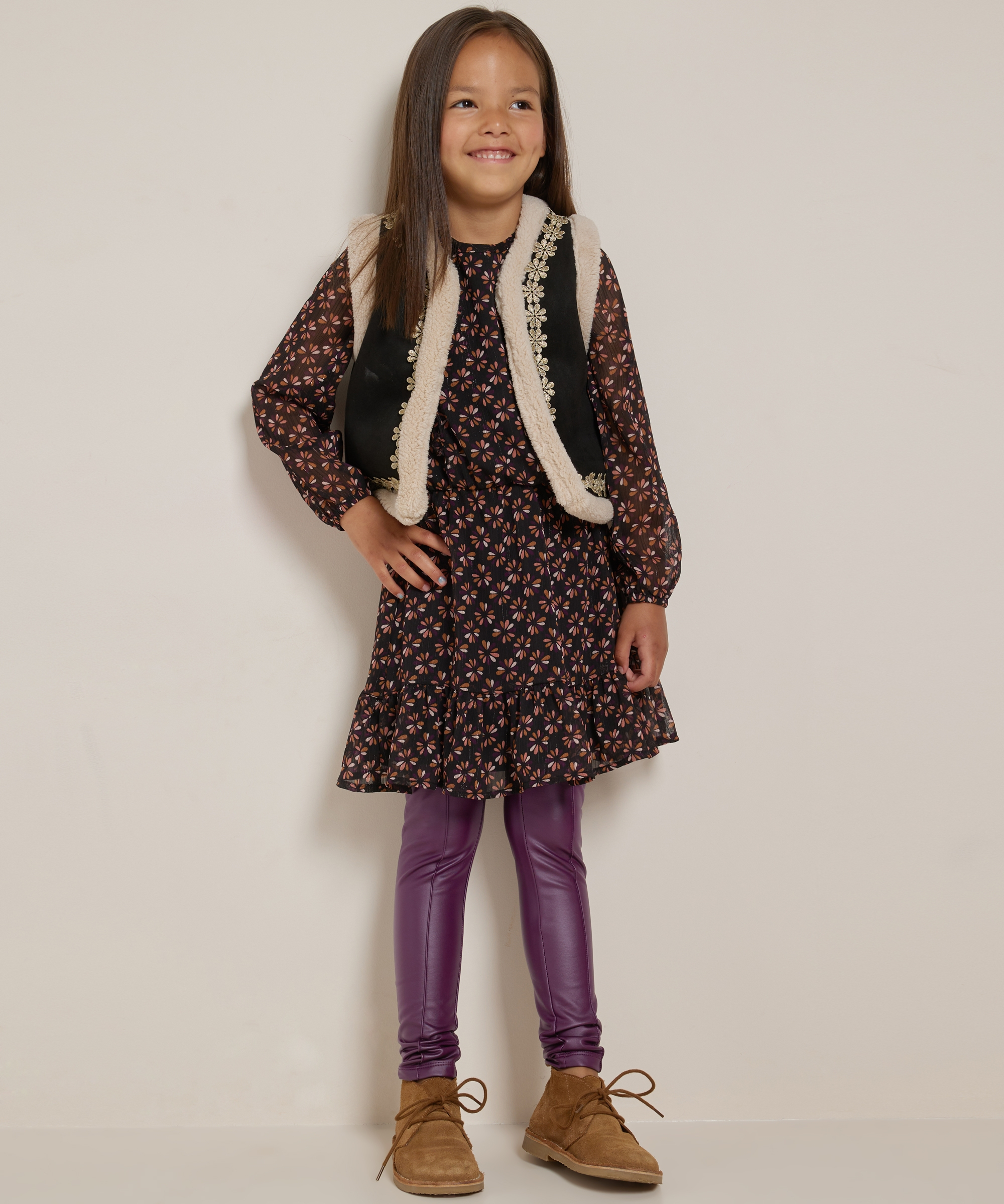 lederlook legging met naad