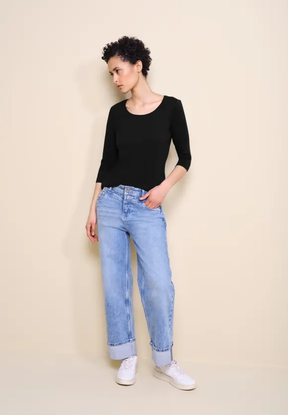 Shirt in Unifarbe - Black