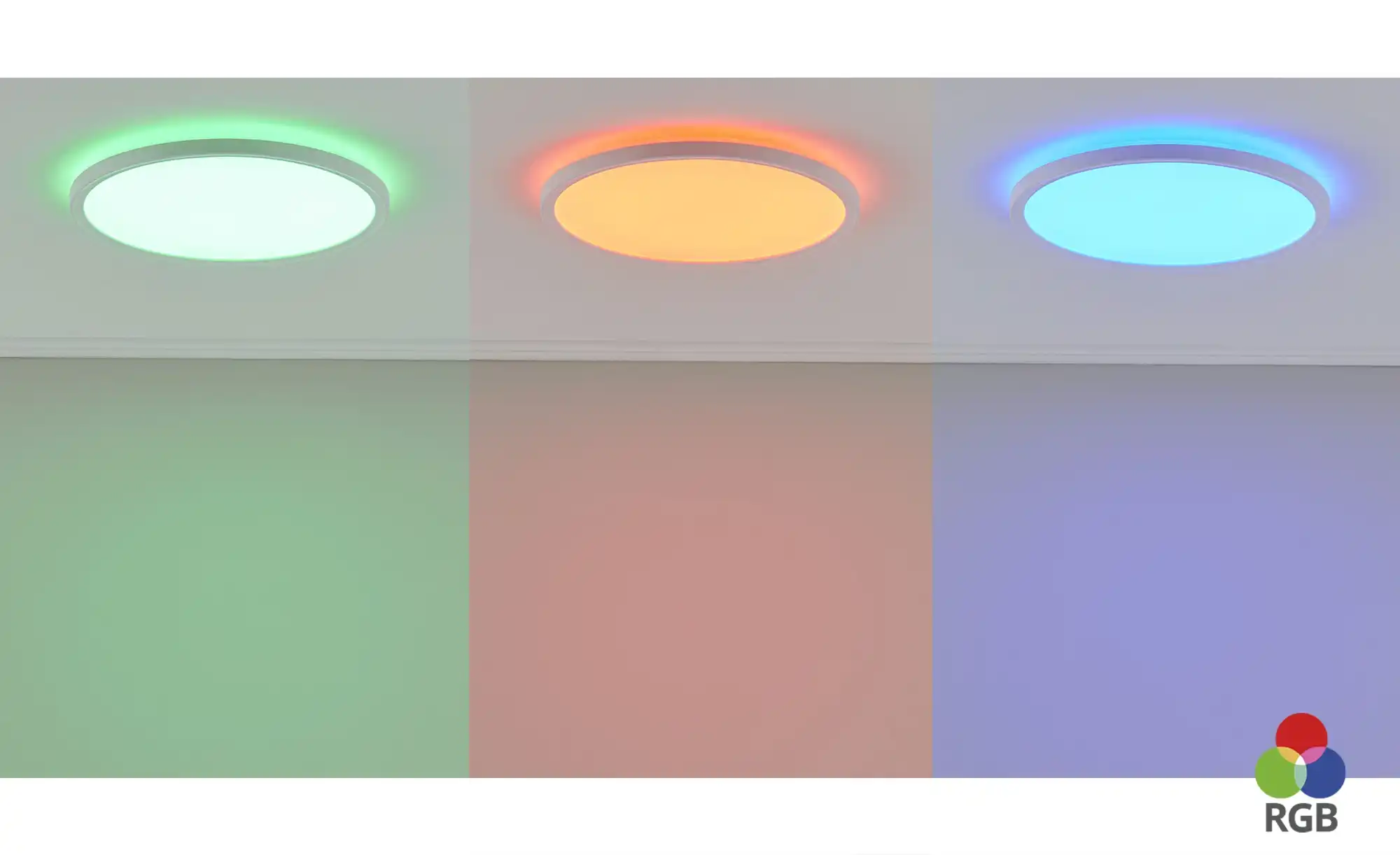 LED- Panel weiß rund, mit Hintergrundbeleuchtung