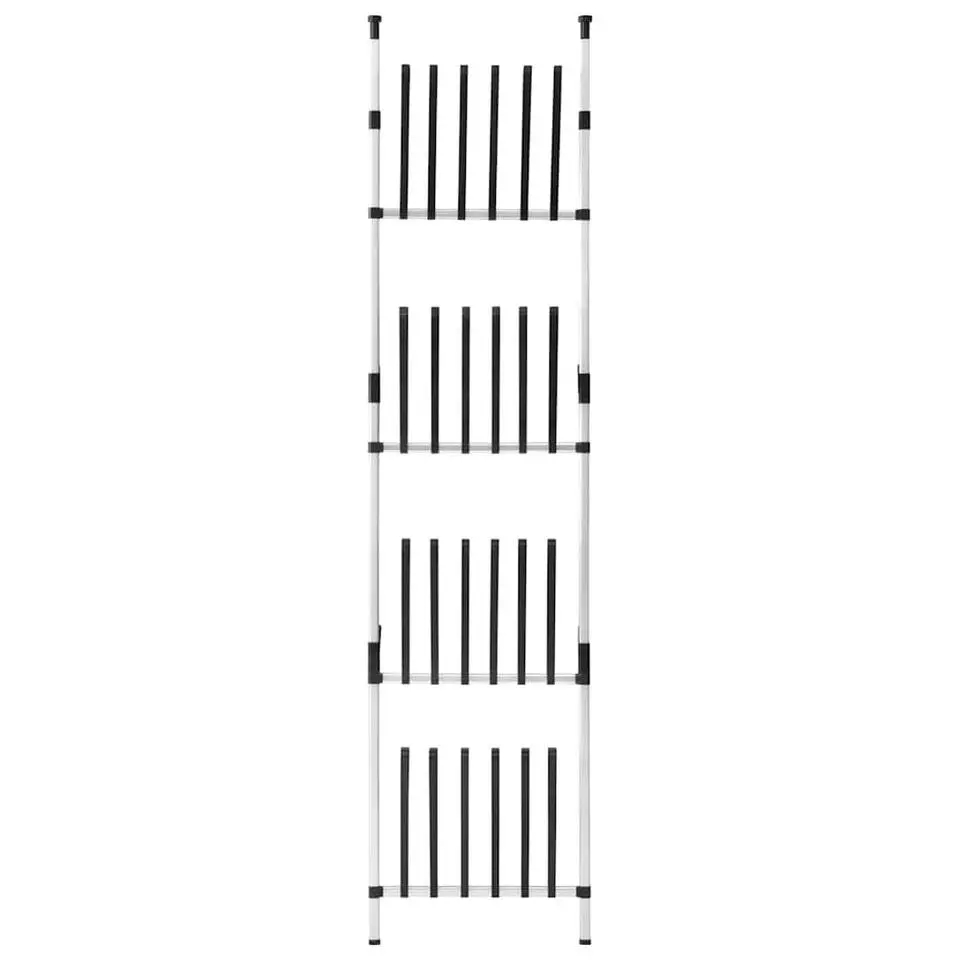 vidaXL - Telescopisch Laarzenrek - Zilver - Aluminium