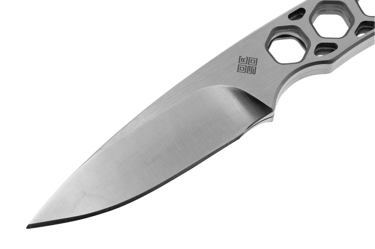 Ocaso Duo Desk Knife 80DKS Spear Point, With Stand, vaste bureaumessen, Wes Crawford design