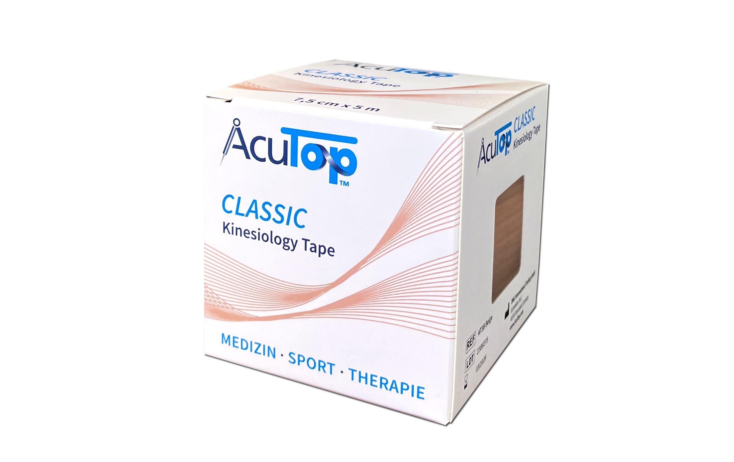 Classic Kinesiology Tape 7.5 cm x 5 m, BeigeKinesiotape aus Baumwolle ohne Latex