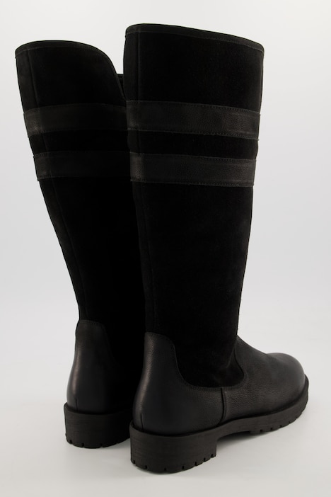 Lederstiefel, Materialmix, Wechselfußbett, Weite H