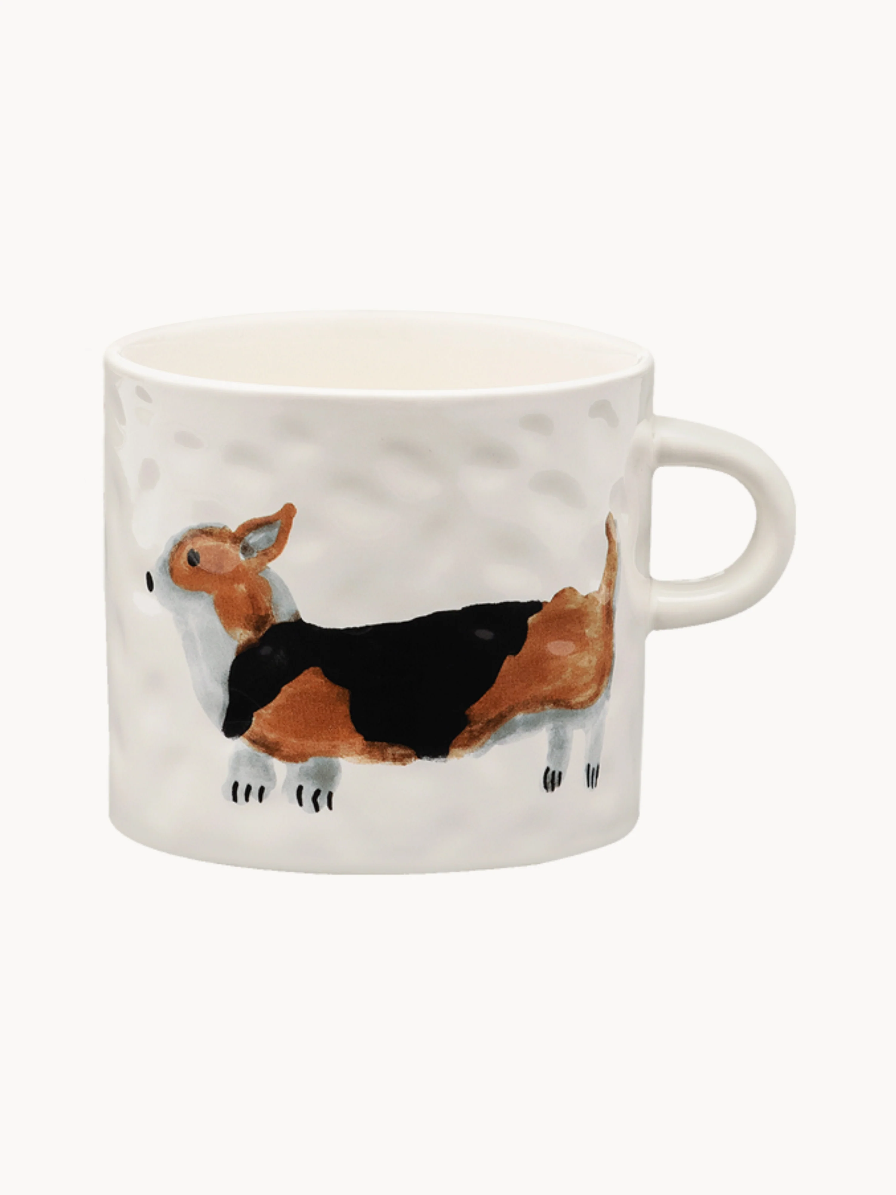 Handbeschilderde beker Corgi