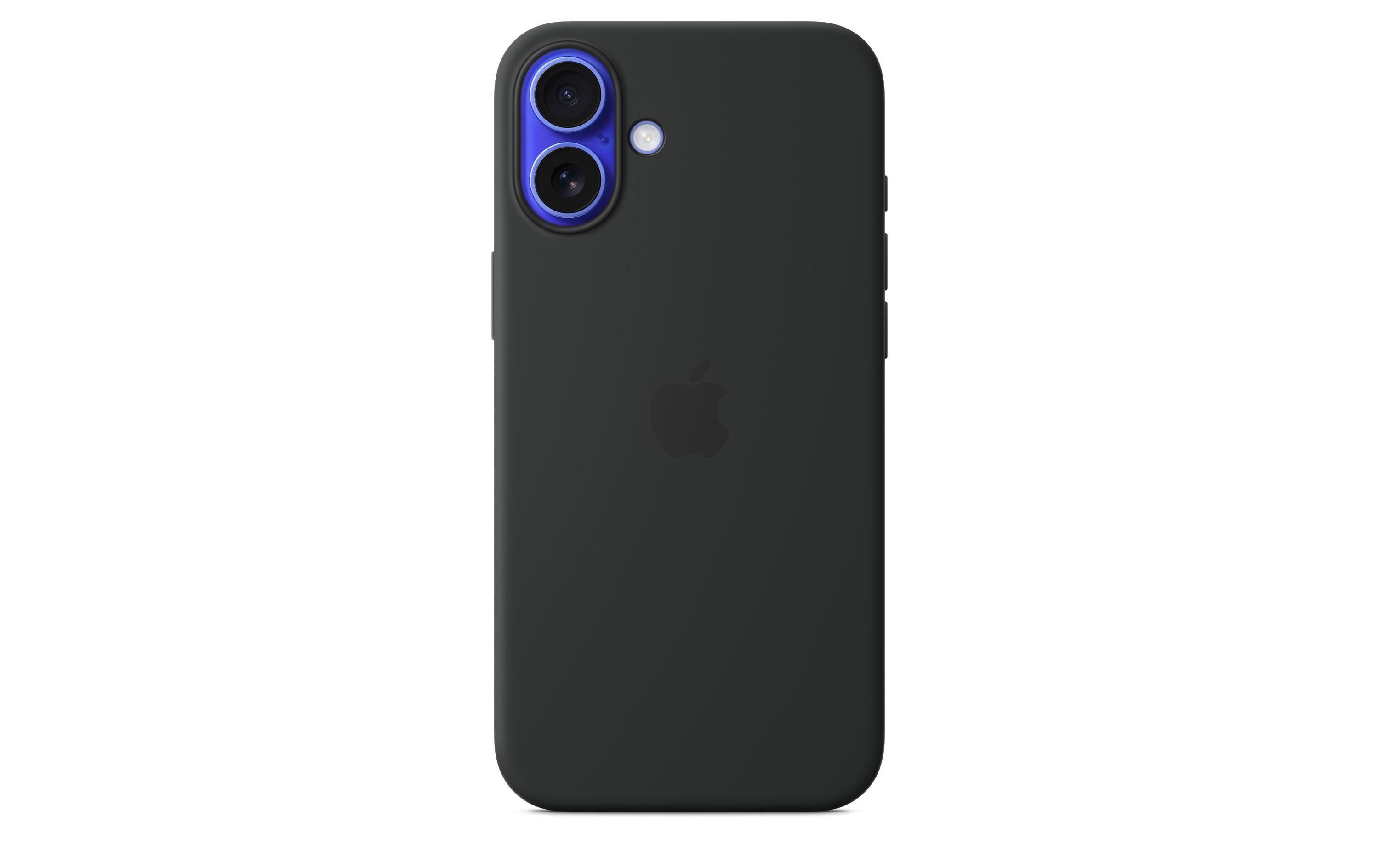 Silicone Case mit MagSafe iPhone 16 Plus SchwarzSilikon-Backcover mit «MagSafe» für das Apple iPhone 16 Plus