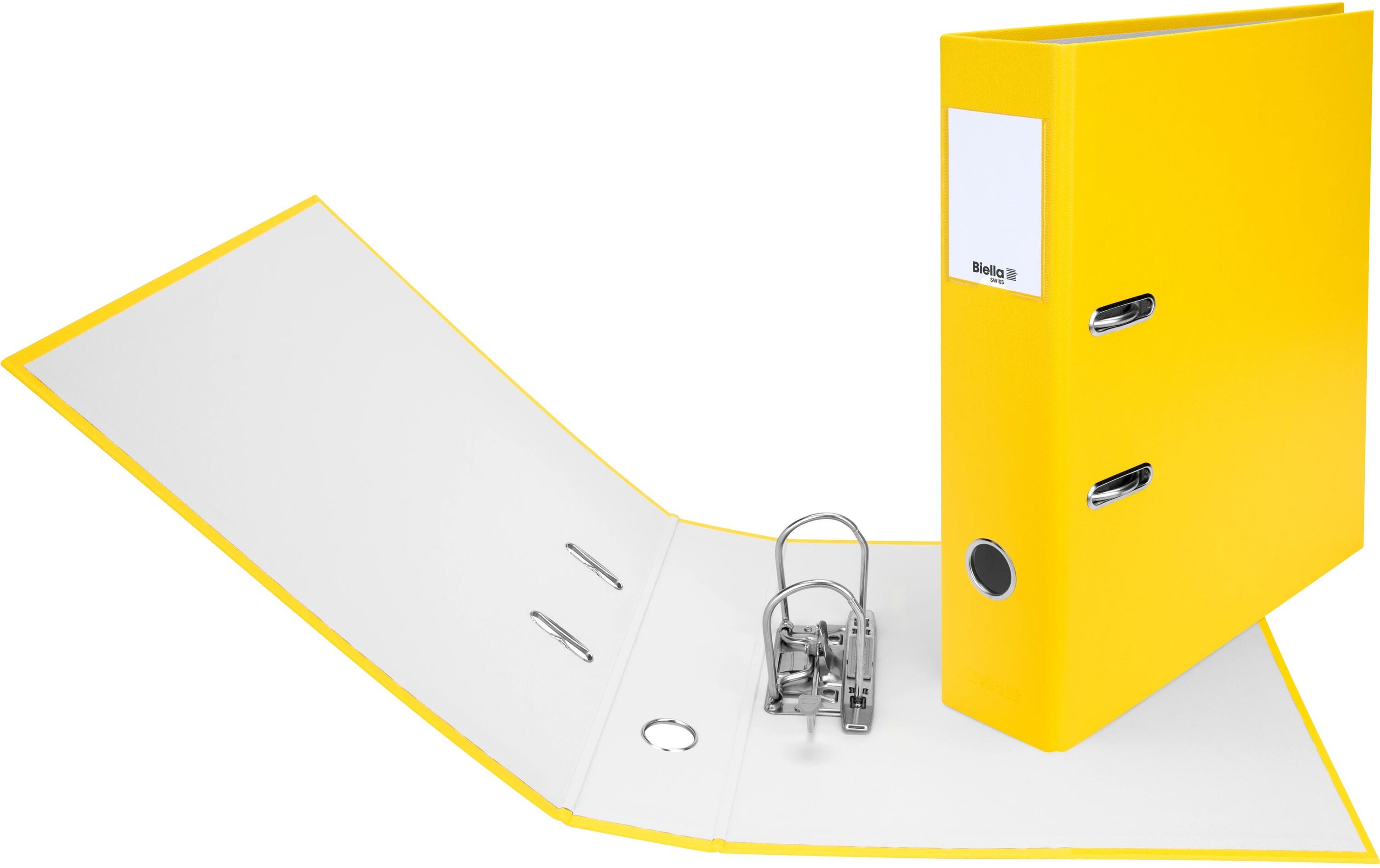 Ordner Plasticolor A4 7 cm, GelbOrdner mit Strong-Mechanik