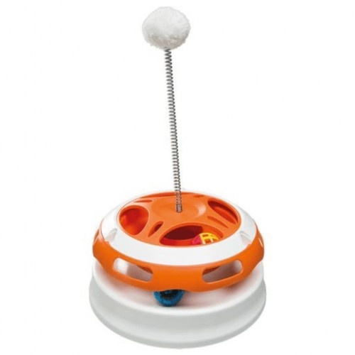 Brinquedo interativo para gatos em formato de carrossel