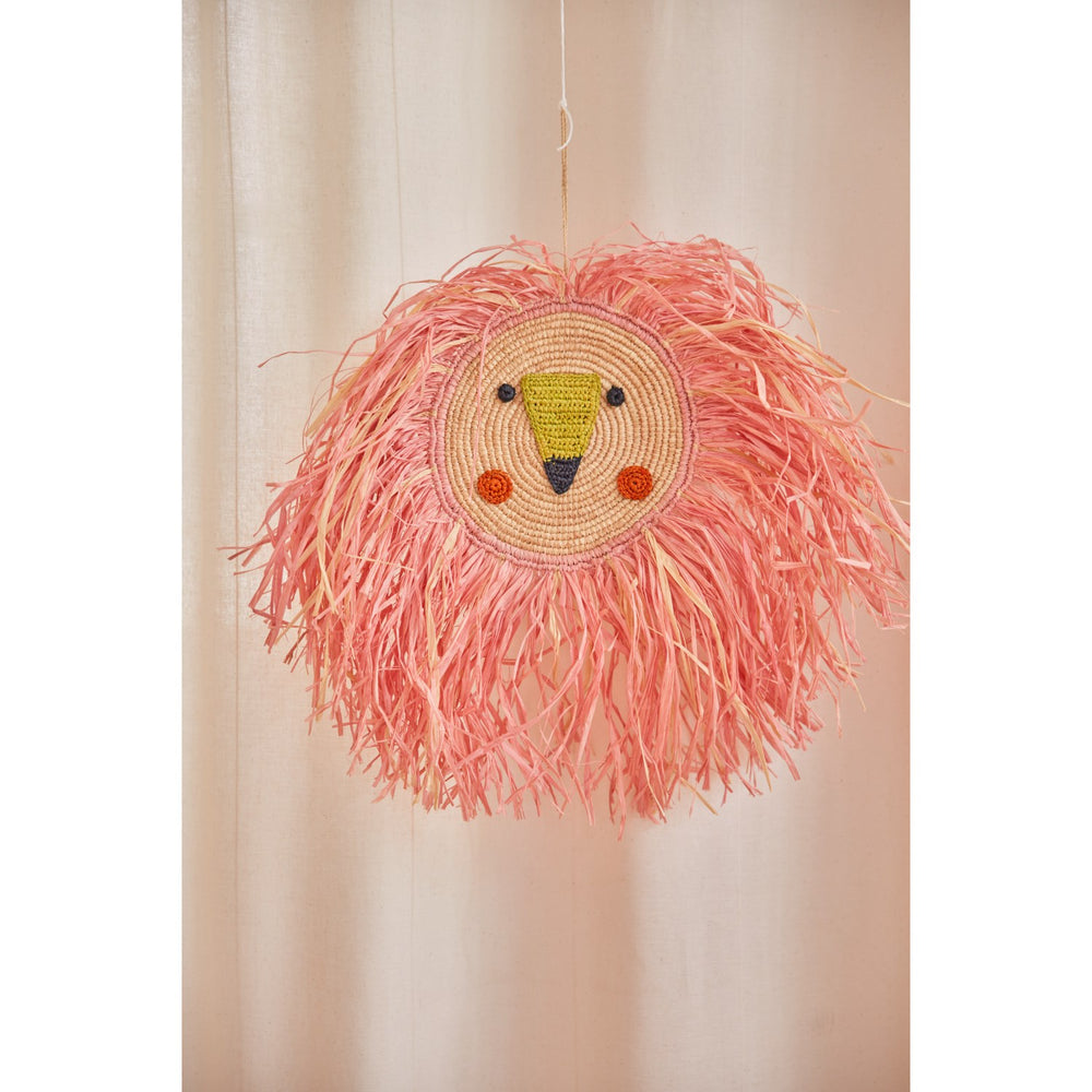 Køb Rice Raffia Animal Wall Decor I Pink - Large