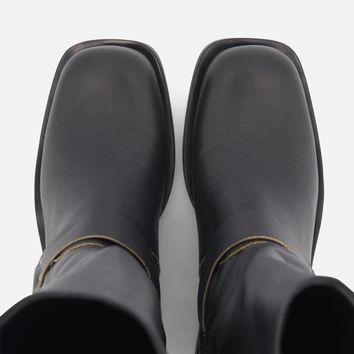 Ann Rocks Hoge Biker boots zwart Leer
