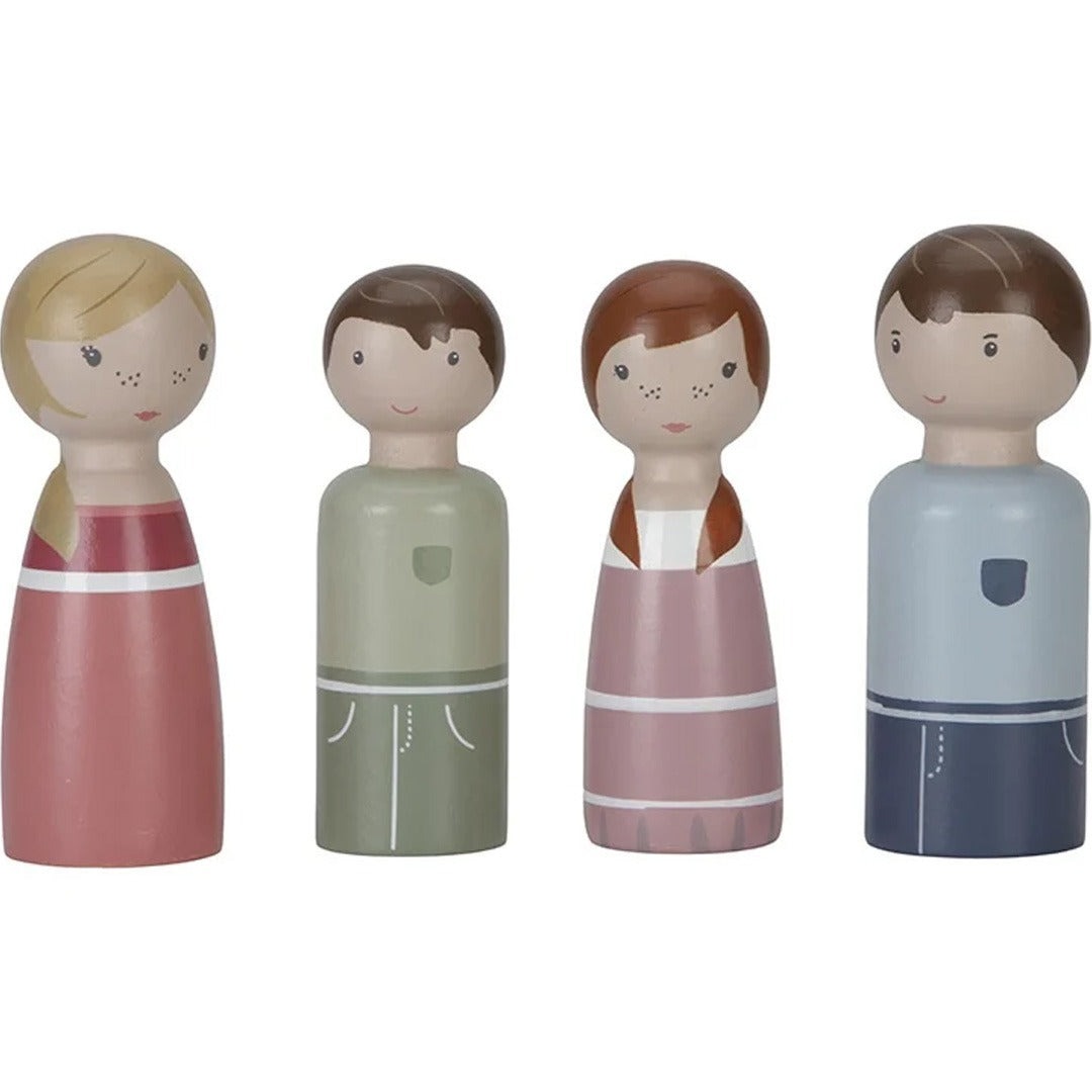 Little dutch poppenhuispoppen familie rosa - 4st