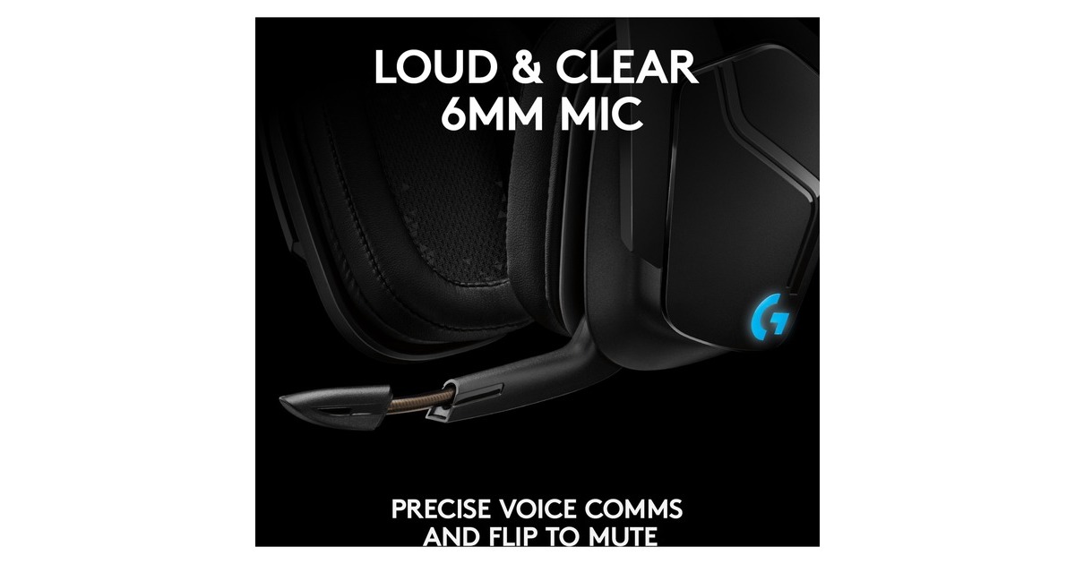 LogitechG935 Wireless 7.1 Surround Sound LIGHTSYNC over-ear gaming headset  (Zwart, Pc, PlayStation 4, Xbox One, Nintendo Switch)