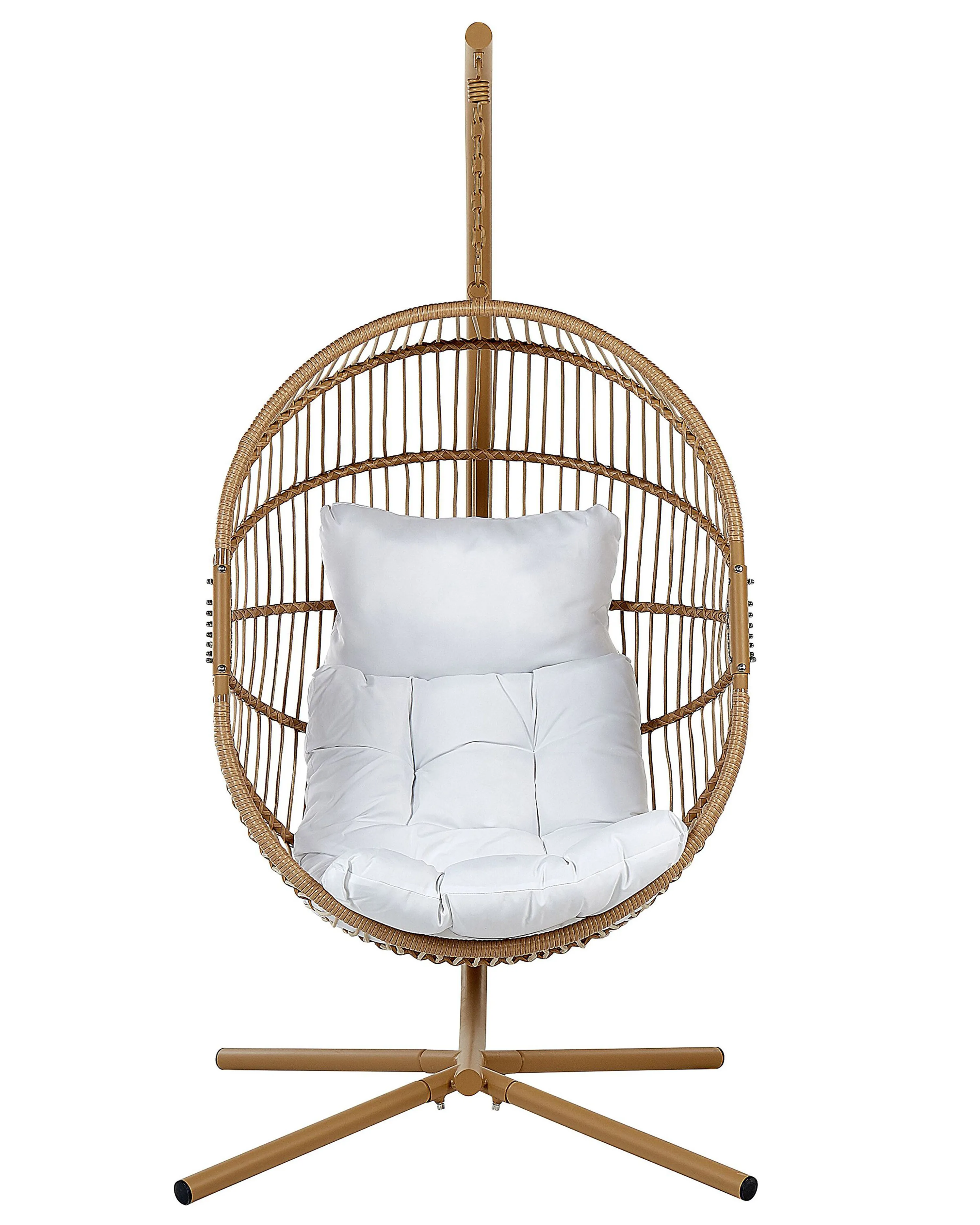 Hangstoel met standaard ACRI PE rotan Beige