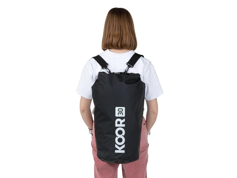 KOOR Dry Bag Zaaino Schwarz 30 l Wasserdichter Schwimmsack