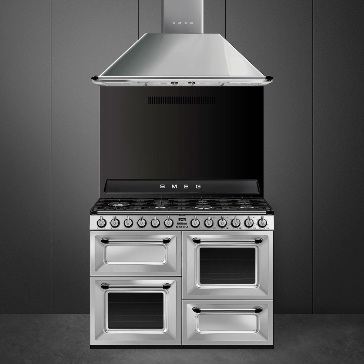 TR4110X-1 Victoria gasskomfyr med 3 ovner 110 cm, rustfritt stål