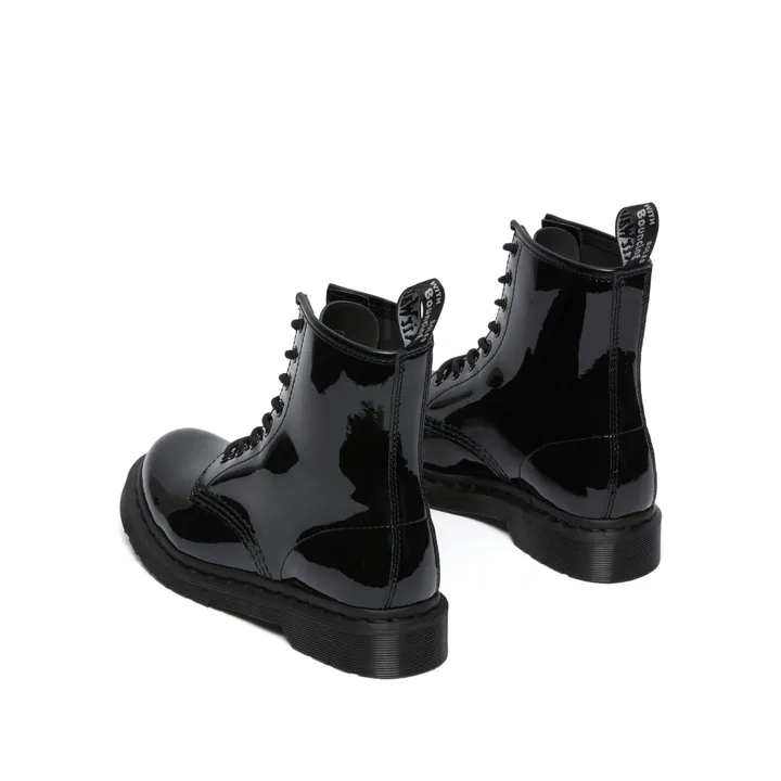 Dr Martens Boots à Lacets 1460 Cuir Verni - Collection Femme  | Noir