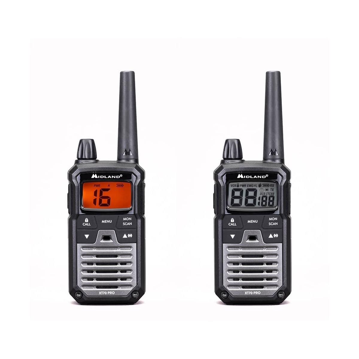 MIDLAND Walkie Talkie XT70 Pro Duo Svart/Mørkegrå