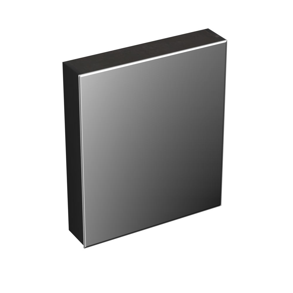 Forzalaqua Uni spiegelkast 60x70cm rechts black oiled