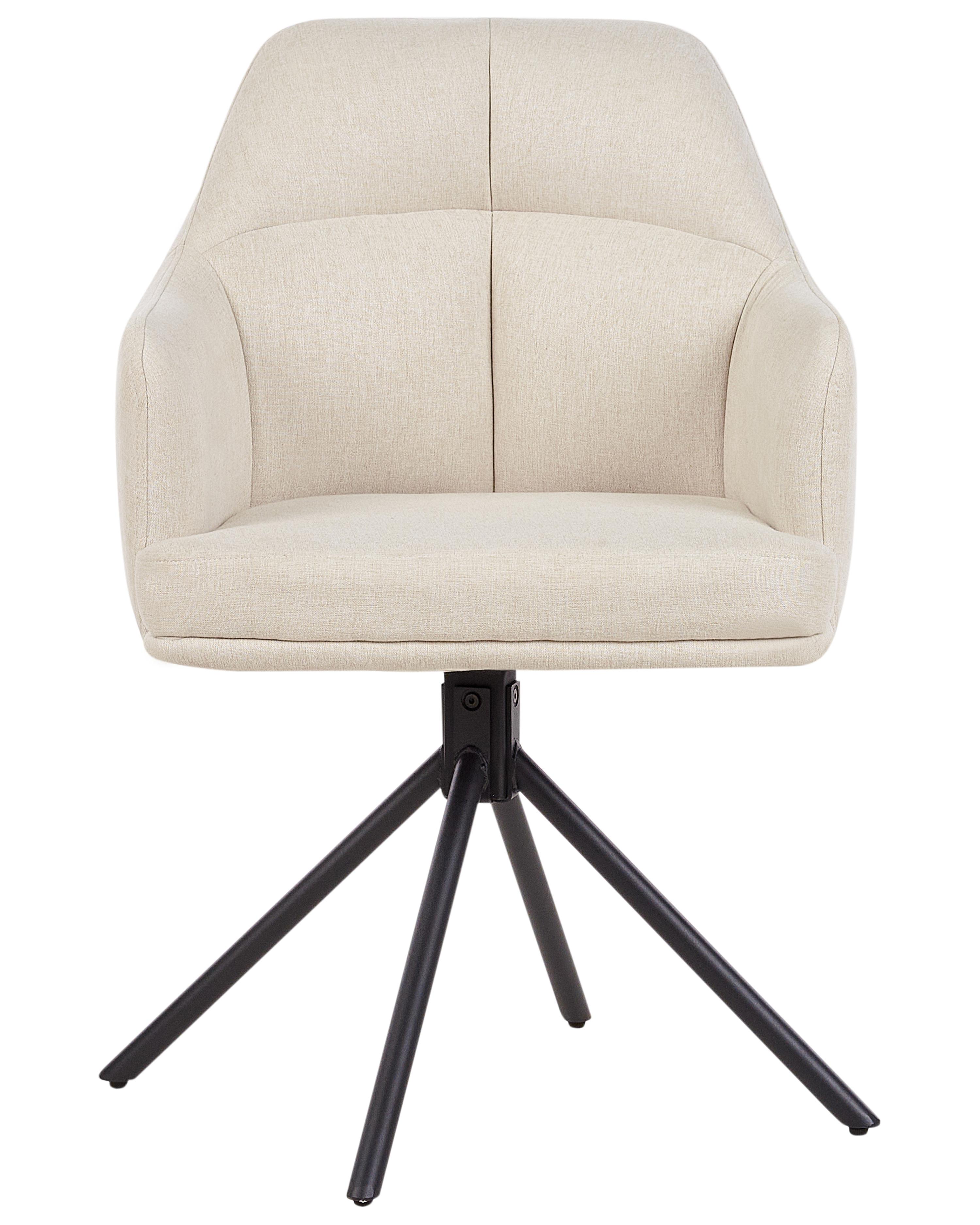 Set van 2 eetkamerstoelen draaibaar MIRA Beige