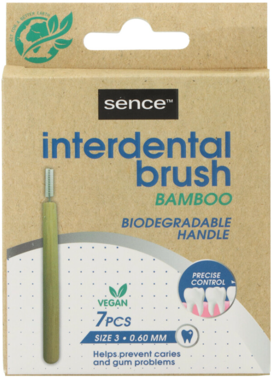 Sence Interdentale Ragers Bamboe 0,6 mm 7 stuks