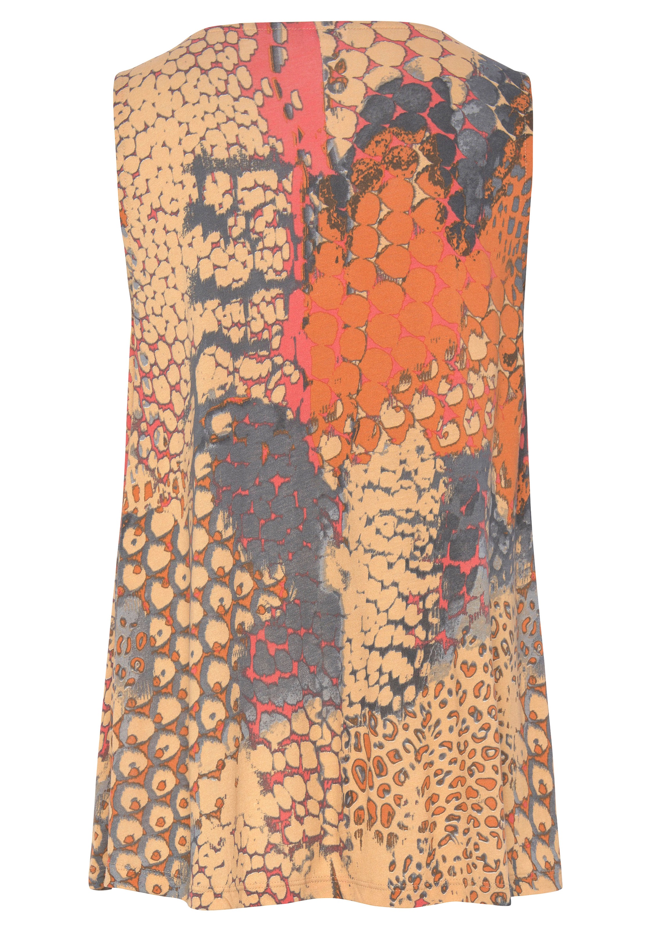 Buffalo Strandtop , mit Animalprint, sommerliches Blusentop mit V-Ausschnitt